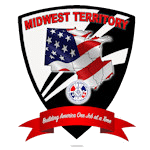 Machinists Union Midwest Territory logo with an American flag over a map of the Territory states and IAM logo